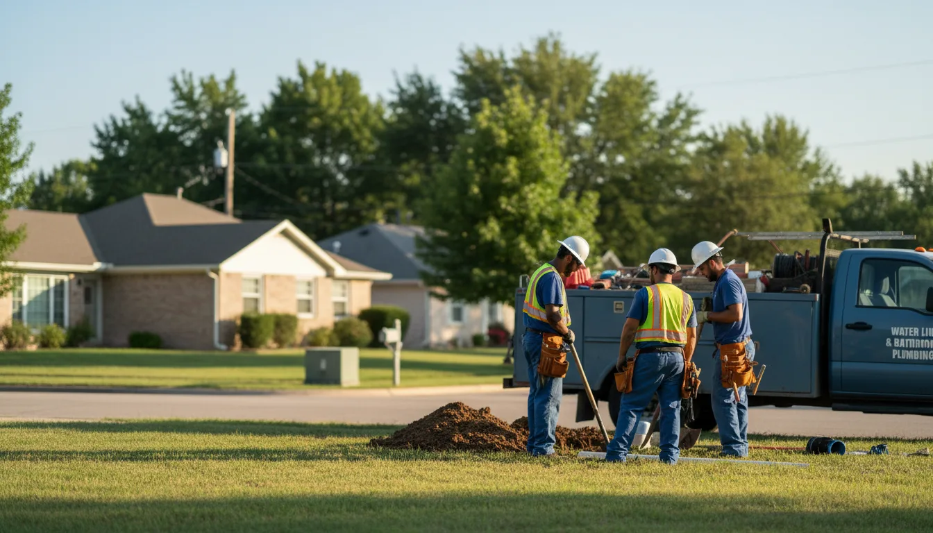 Residential water line and bathroom plumbing service in Hampton, KY